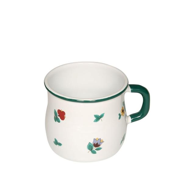 Riess Topf mit Bördel / Becher gebaucht, Country Gmundner Streublumen